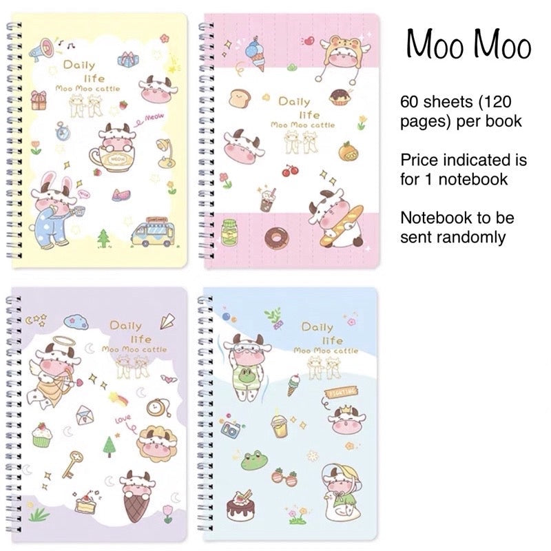 A5 Spiral Notebook 60 Sheets | 120 Pages | Soft-Style Illustrated Cover | Lined Journal School Gift