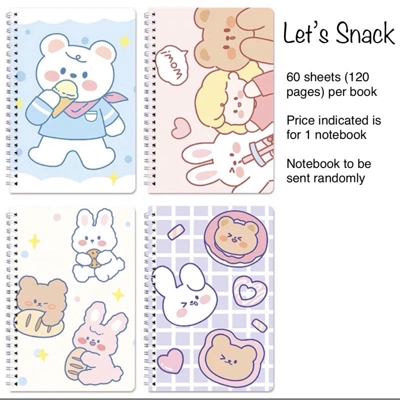 A5 Spiral Notebook 60 Sheets | 120 Pages | Soft-Style Illustrated Cover | Lined Journal School Gift