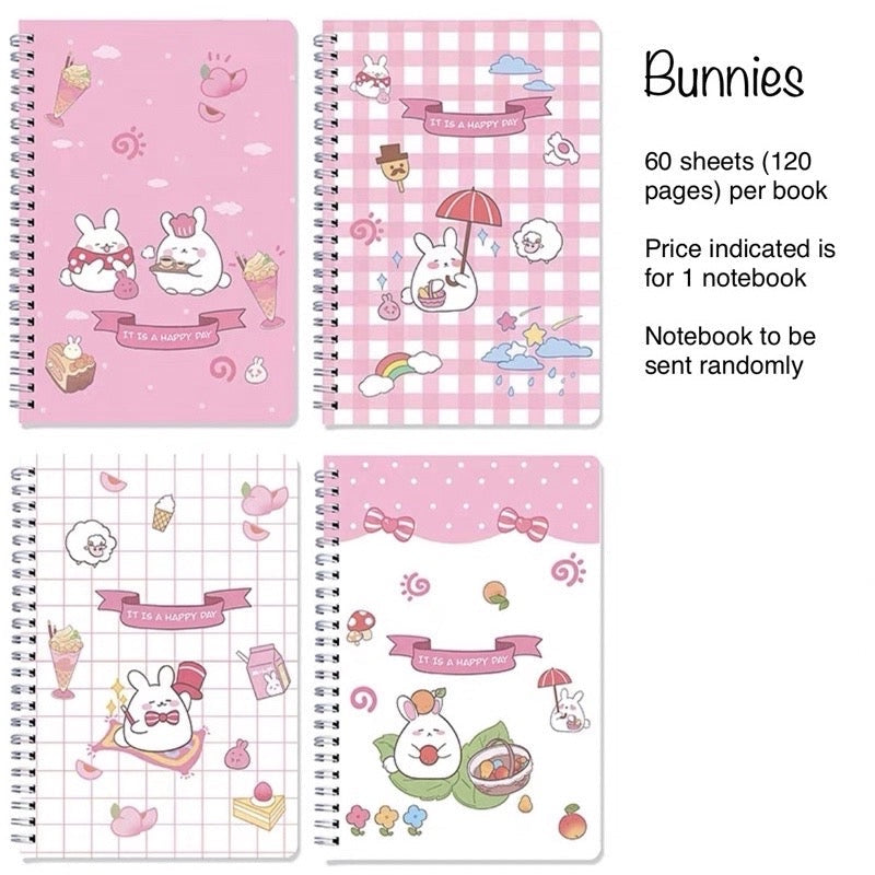 A5 Spiral Notebook 60 Sheets | 120 Pages | Soft-Style Illustrated Cover | Lined Journal School Gift