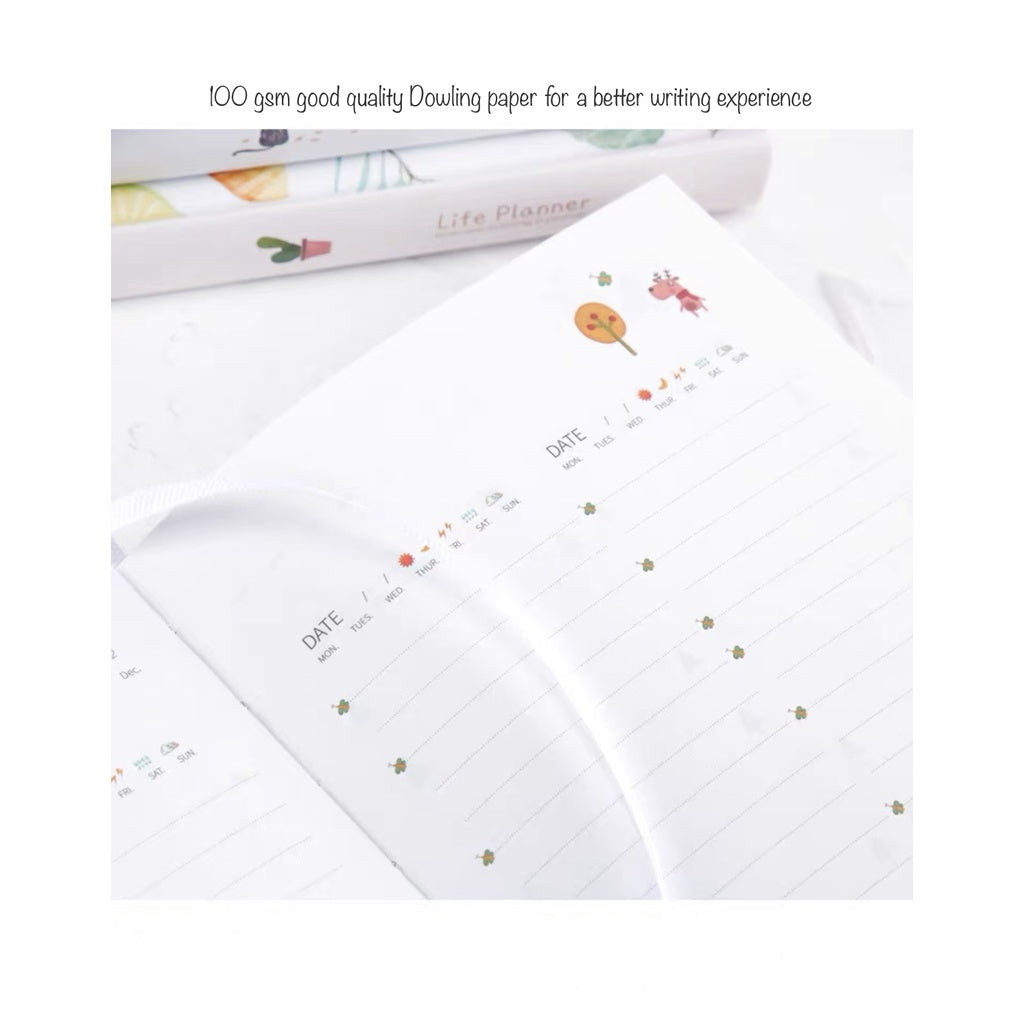 Undated Life Planner – A5 Hardcover Diary | 228 Pages Daily Monthly Journal
