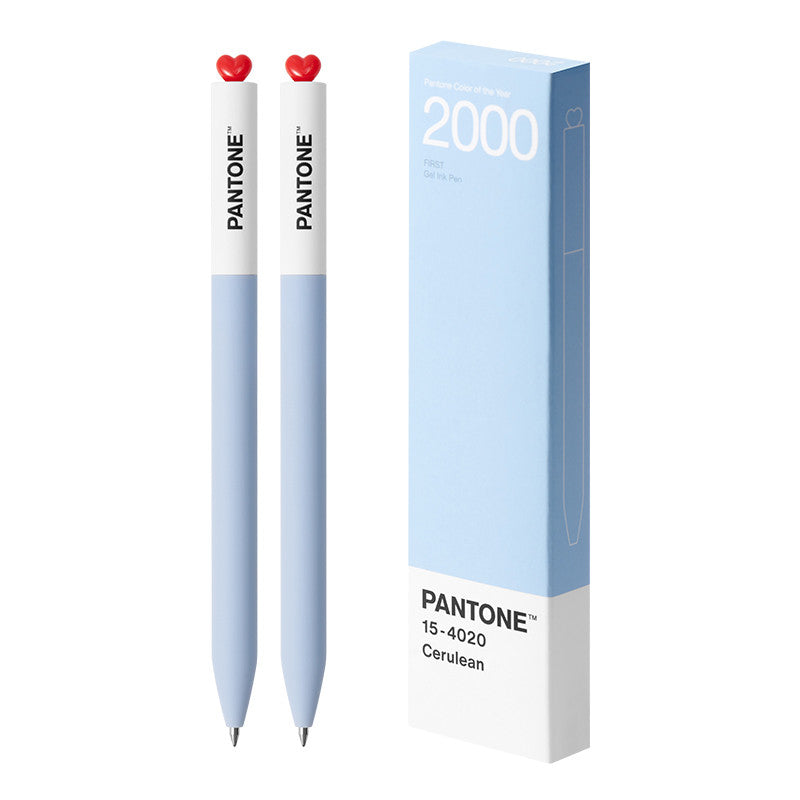 KACO x Pantone Gel Pens 2000–2025 | Twist Heart Top | 0.5mm Smooth Black Ink