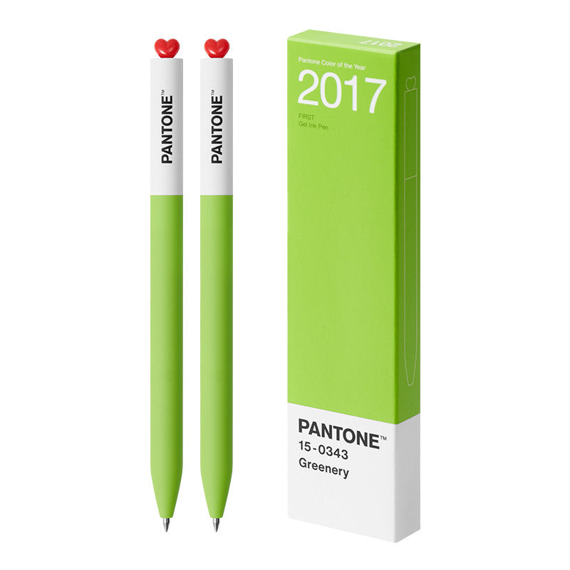 KACO x Pantone Gel Pens 2000–2025 | Twist Heart Top | 0.5mm Smooth Black Ink