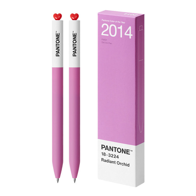 KACO x Pantone Gel Pens 2000–2025 | Twist Heart Top | 0.5mm Smooth Black Ink