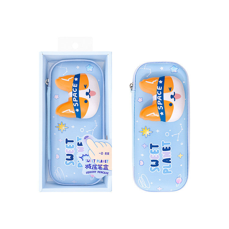 iiGEN Squishy Pencil Case | Cartoon Animal Design | Stress Relief EVA PU Pouch (285g)