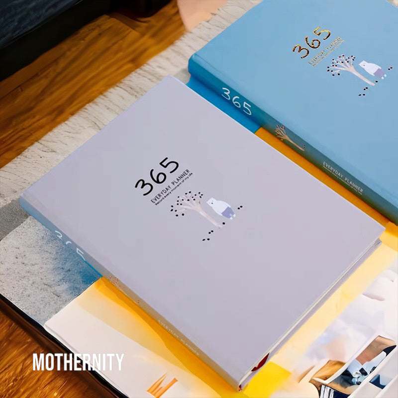 Undated A5 Bullet Journal – 365 Planner | Yearly Monthly Daily | 256 Pages | Hardcover Diary