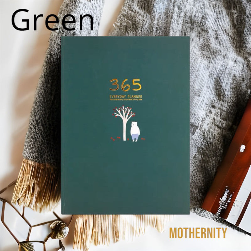 Undated A5 Bullet Journal – 365 Planner | Yearly Monthly Daily | 256 Pages | Hardcover Diary