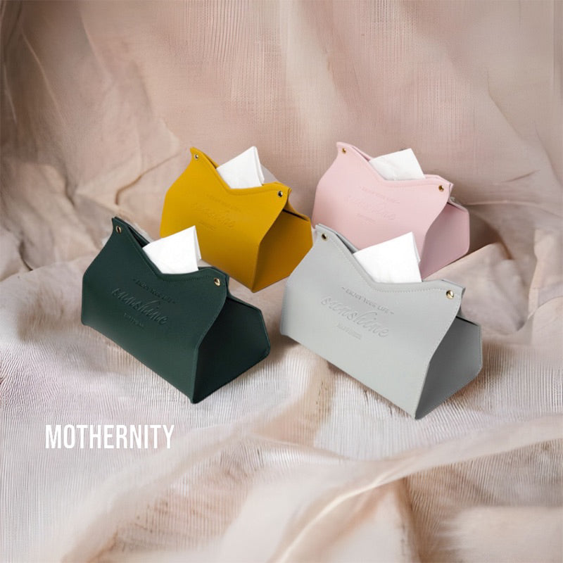 PU Leather Tissue Holder – Minimalist Soft Pack Cover | Home Office Car | Compact & Stylish
