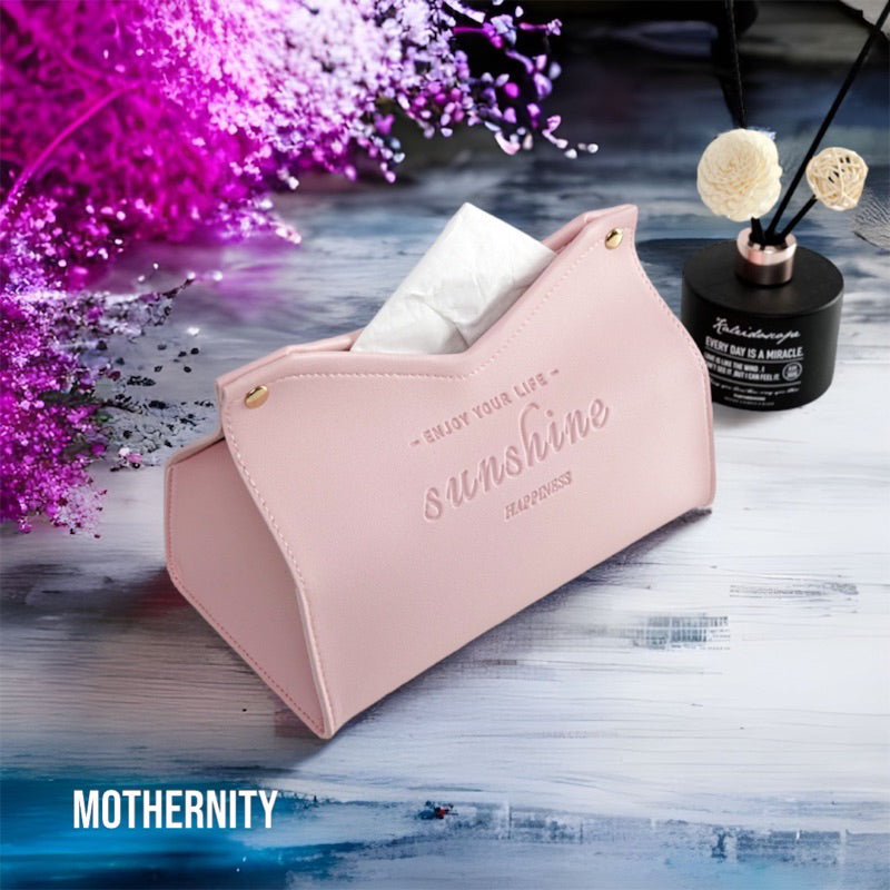 PU Leather Tissue Holder – Minimalist Soft Pack Cover | Home Office Car | Compact & Stylish