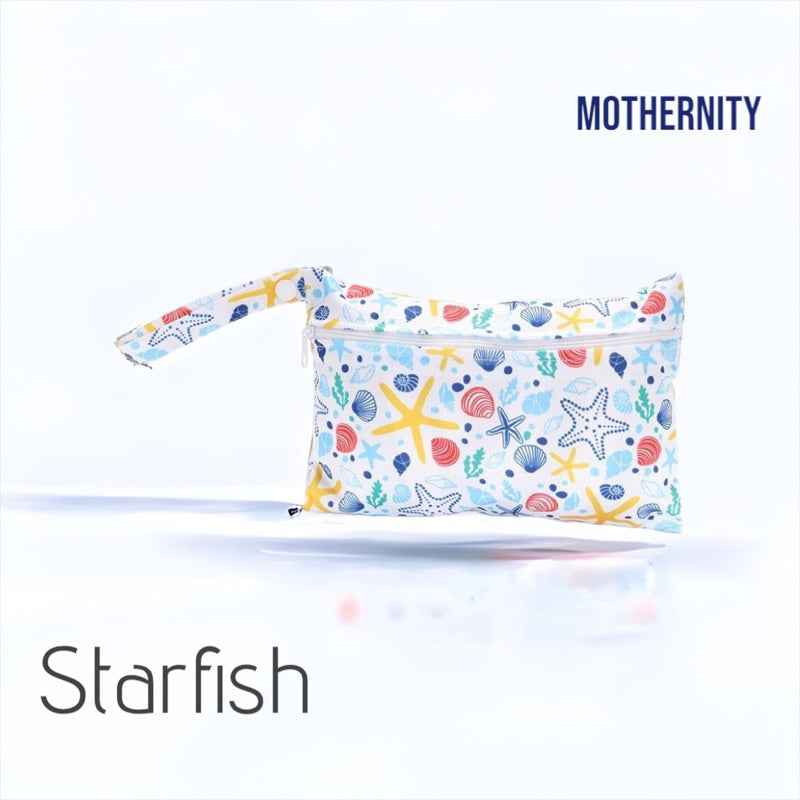 Waterproof Wet Bag XS 15x22.5cm | Reusable Travel Pouch | Diaper / Mask / Pad Holder with Strap