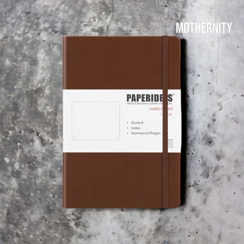 Paperideas A5 Dotted Bullet Journal | PU Leather Notebook | 188 Pages 100gsm | Minimalist Bujo