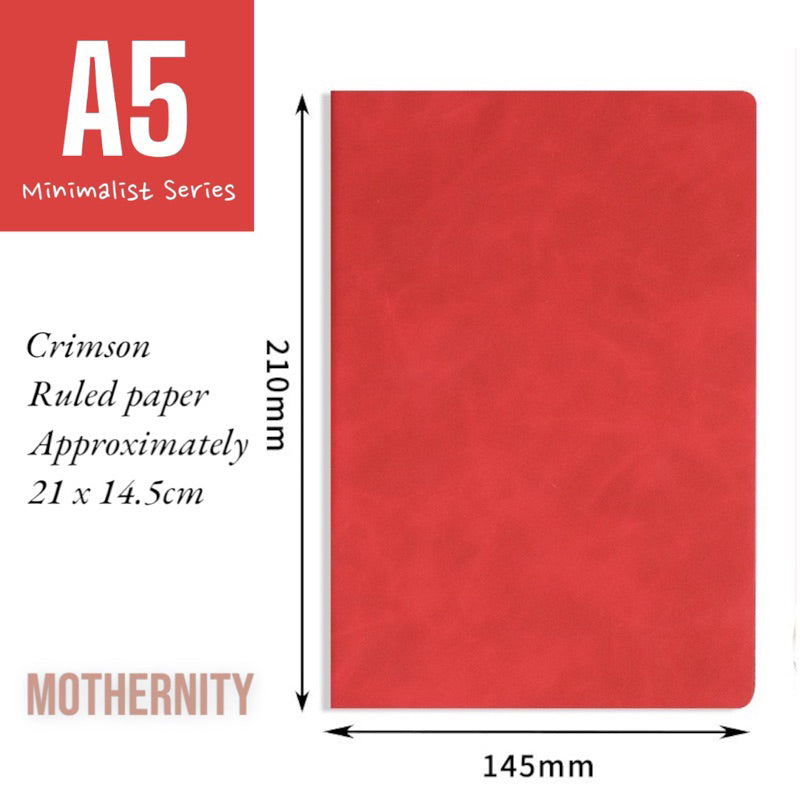 PU Leather Notebook A5 A6 – Magnetic / Minimalist | Soft Cover Journal | Business Diary Mothernity