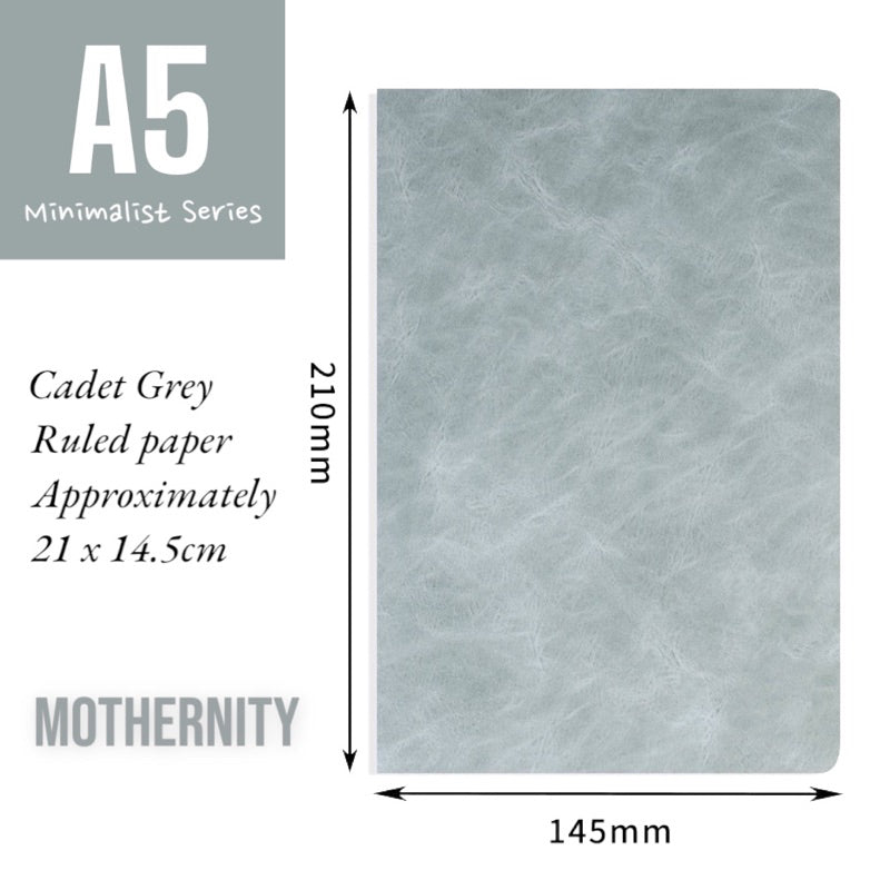 PU Leather Notebook A5 A6 – Magnetic / Minimalist | Soft Cover Journal | Business Diary Mothernity