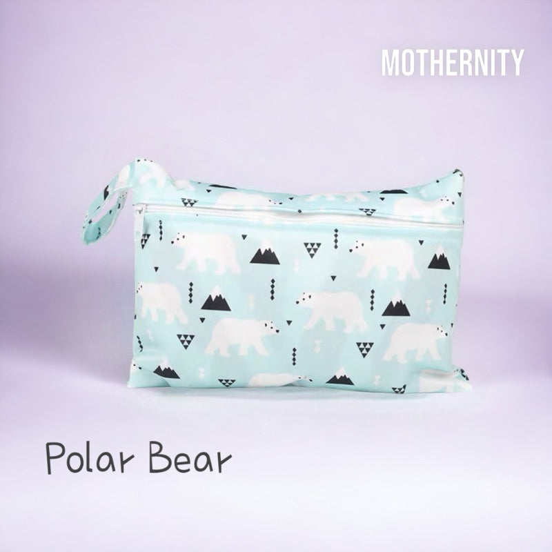 Waterproof Wet Bag XS 15x22.5cm | Reusable Travel Pouch | Diaper / Mask / Pad Holder with Strap