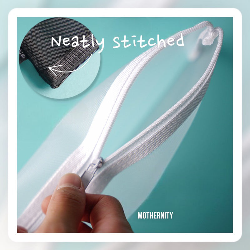 Translucent Mesh Pencil Case – Single/Double Zip | See-Through Pouch for Stationery Travel