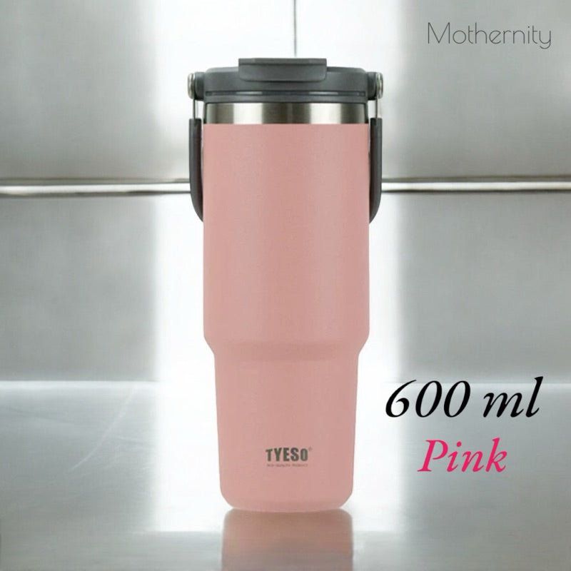 TYESO Stainless Steel Tumbler 600ml 900ml 1200ml | Dual Drink Lid | Thermal Vacuum Flask