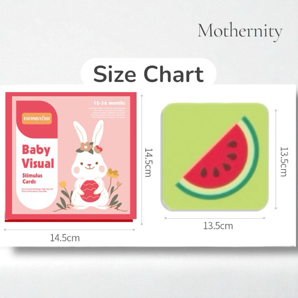 Baby Visual Cards 0–36M | Black White Red Flashcards | Infant Visual Stimulation Cards