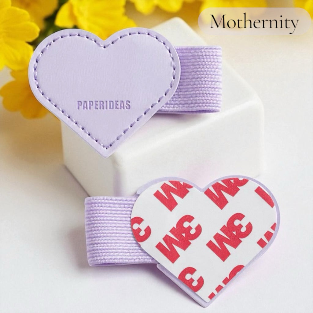 Paperideas Heart Shape Adhesive Pen Holder | Elastic Pen Loop for Notebook Journal Planner