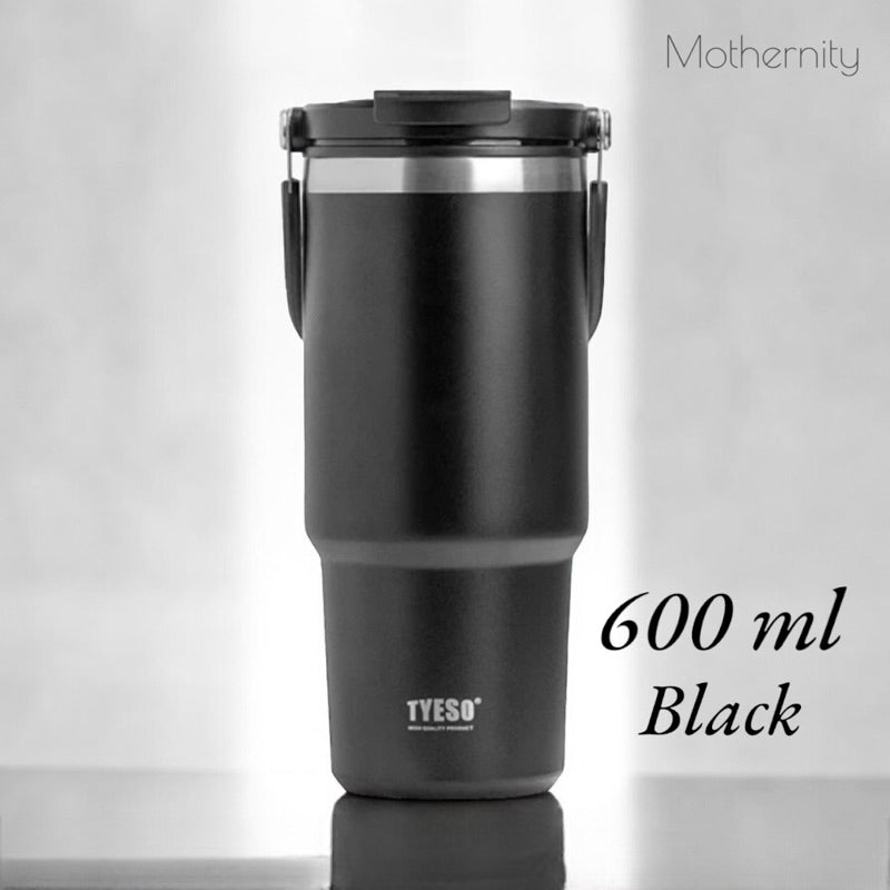 TYESO Stainless Steel Tumbler 600ml 900ml 1200ml | Dual Drink Lid | Thermal Vacuum Flask