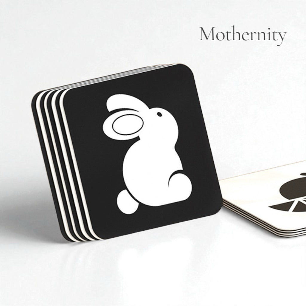 Baby Visual Cards 0–36M | Black White Red Flashcards | Infant Visual Stimulation Cards