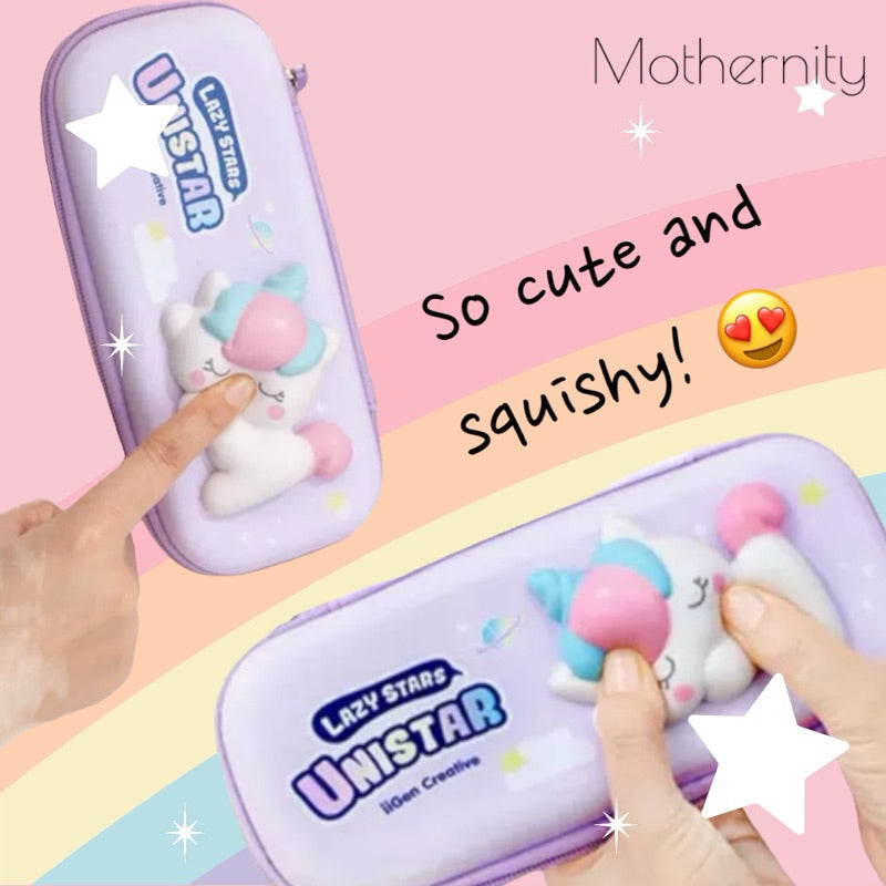 iiGEN Squishy Pencil Case | Cartoon Animal Design | Stress Relief EVA PU Pouch (285g)