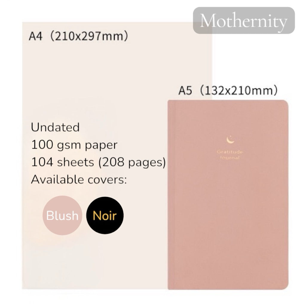 PU Leather A5 Gratitude Journal | Guided Prompts & Daily Quotes Notebook