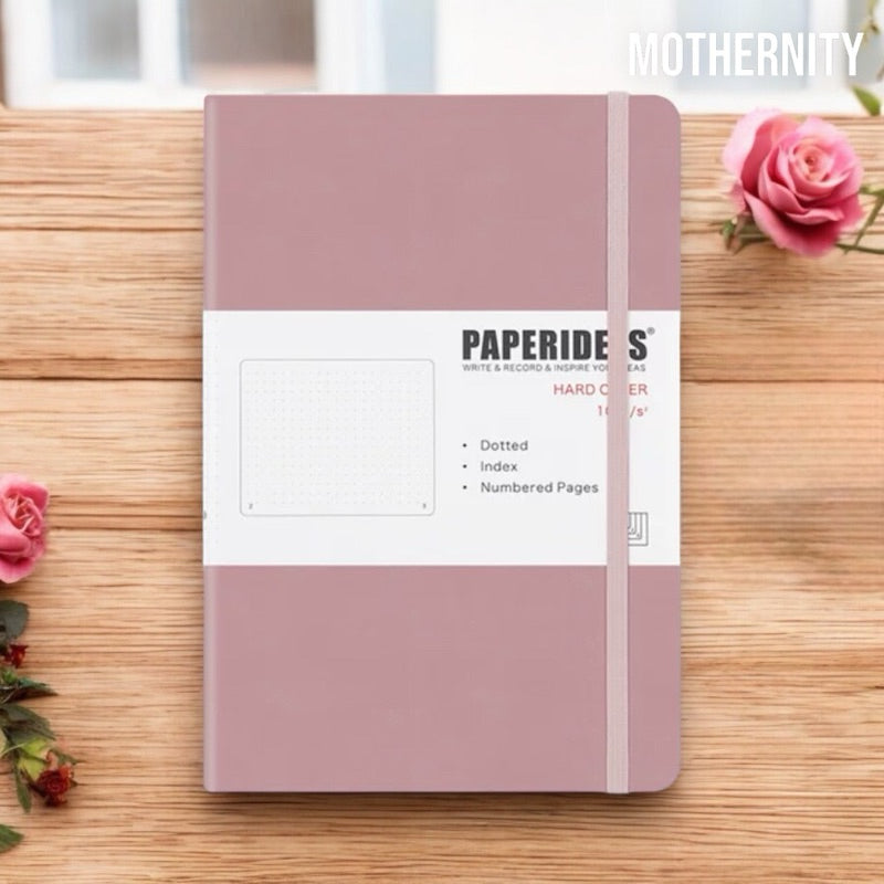 Paperideas A5 Dotted Bullet Journal | PU Leather Notebook | 188 Pages 100gsm | Minimalist Bujo