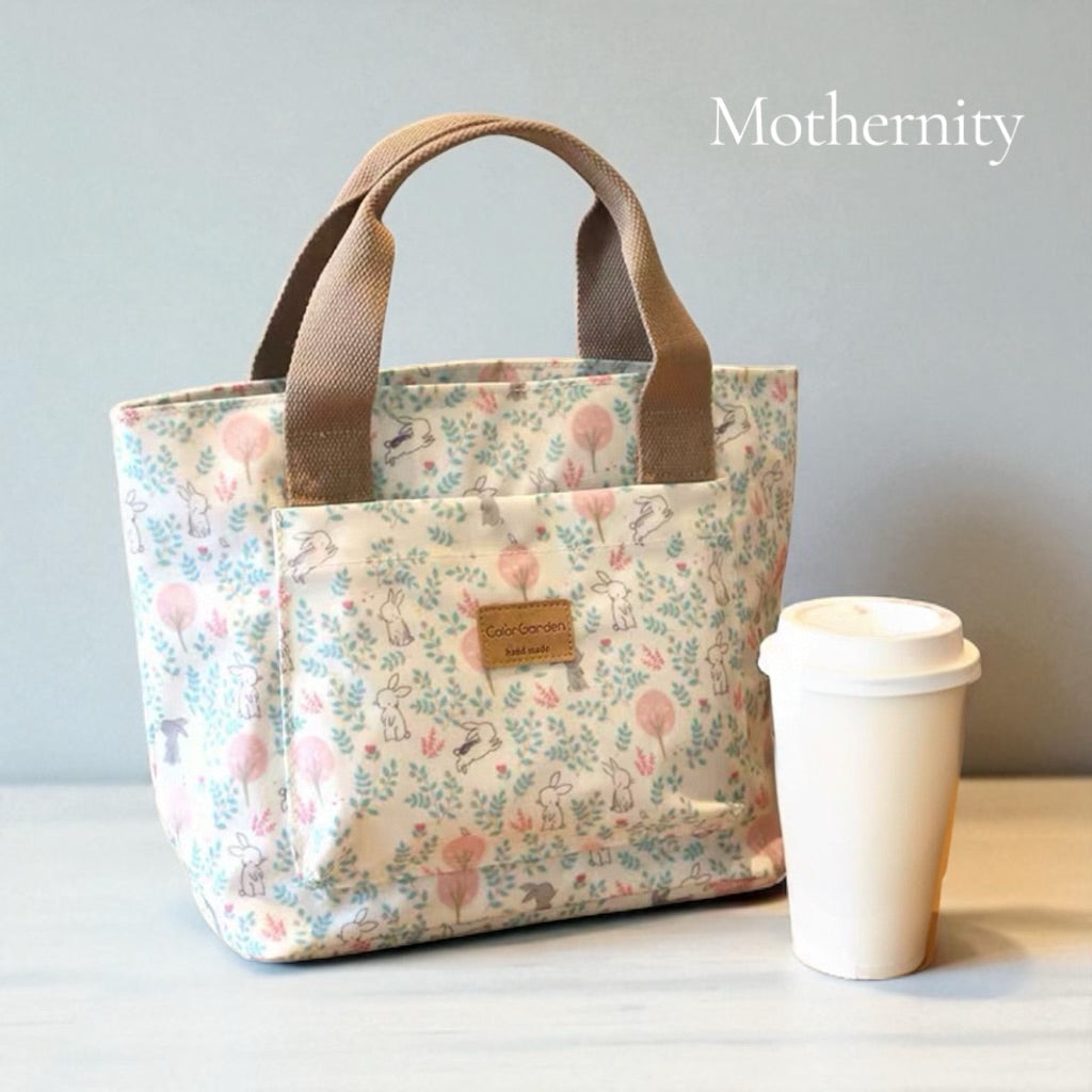 Water-Resistant Cute Tote Lunch Bag – Multi-Design Hand-Carry Bag | Mummy Bag, Student Bento Bag
