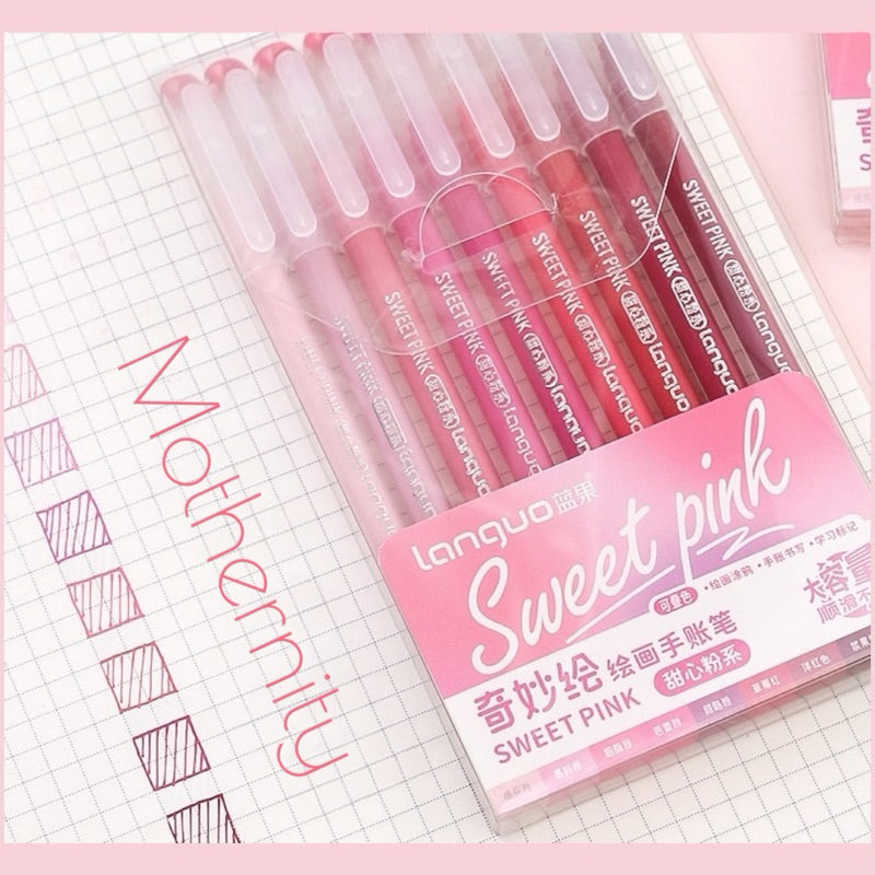 Gel Pen Set | 0.6mm Fine Tip Colour Pens for Journaling & Art | Morandi-Inspired Stationery