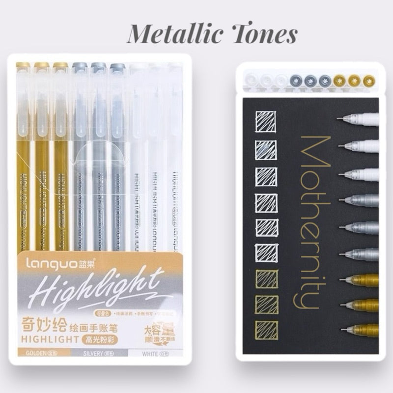 Gel Pen Set | 0.6mm Fine Tip Colour Pens for Journaling & Art | Morandi-Inspired Stationery