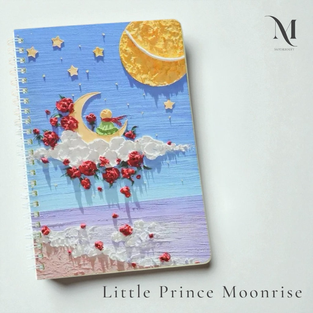 Floral & Sun Moon Spiral Notebook