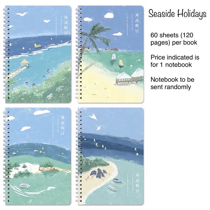 A5 Spiral Notebook 60 Sheets | 120 Pages | Soft-Style Illustrated Cover | Lined Journal School Gift