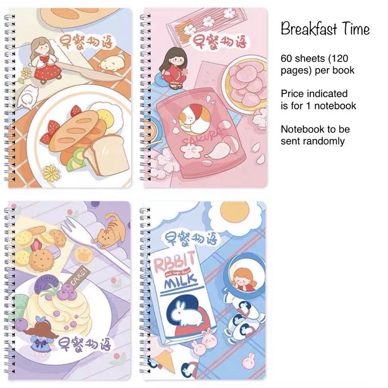 A5 Spiral Notebook 60 Sheets | 120 Pages | Soft-Style Illustrated Cover | Lined Journal School Gift