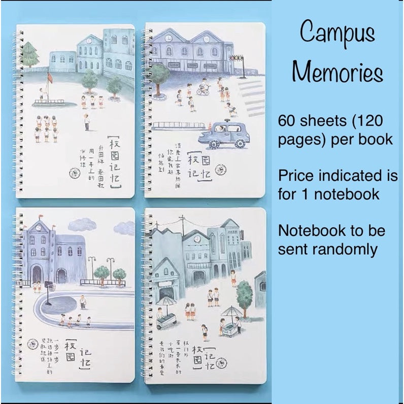 A5 Spiral Notebook 60 Sheets | 120 Pages | Soft-Style Illustrated Cover | Lined Journal School Gift