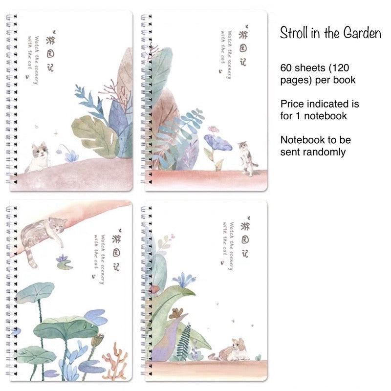 A5 Spiral Notebook 60 Sheets | 120 Pages | Soft-Style Illustrated Cover | Lined Journal School Gift