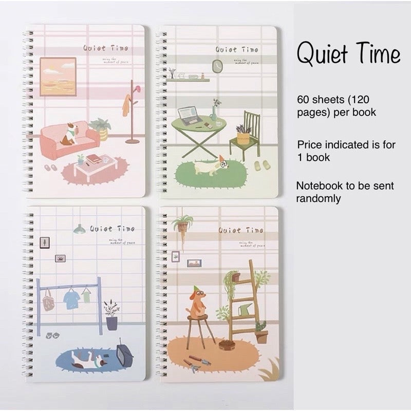 A5 Spiral Notebook 60 Sheets | 120 Pages | Soft-Style Illustrated Cover | Lined Journal School Gift