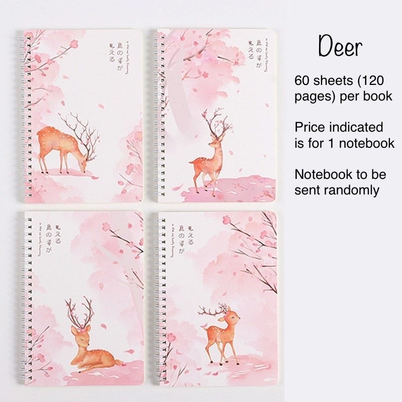 A5 Spiral Notebook 60 Sheets | 120 Pages | Soft-Style Illustrated Cover | Lined Journal School Gift