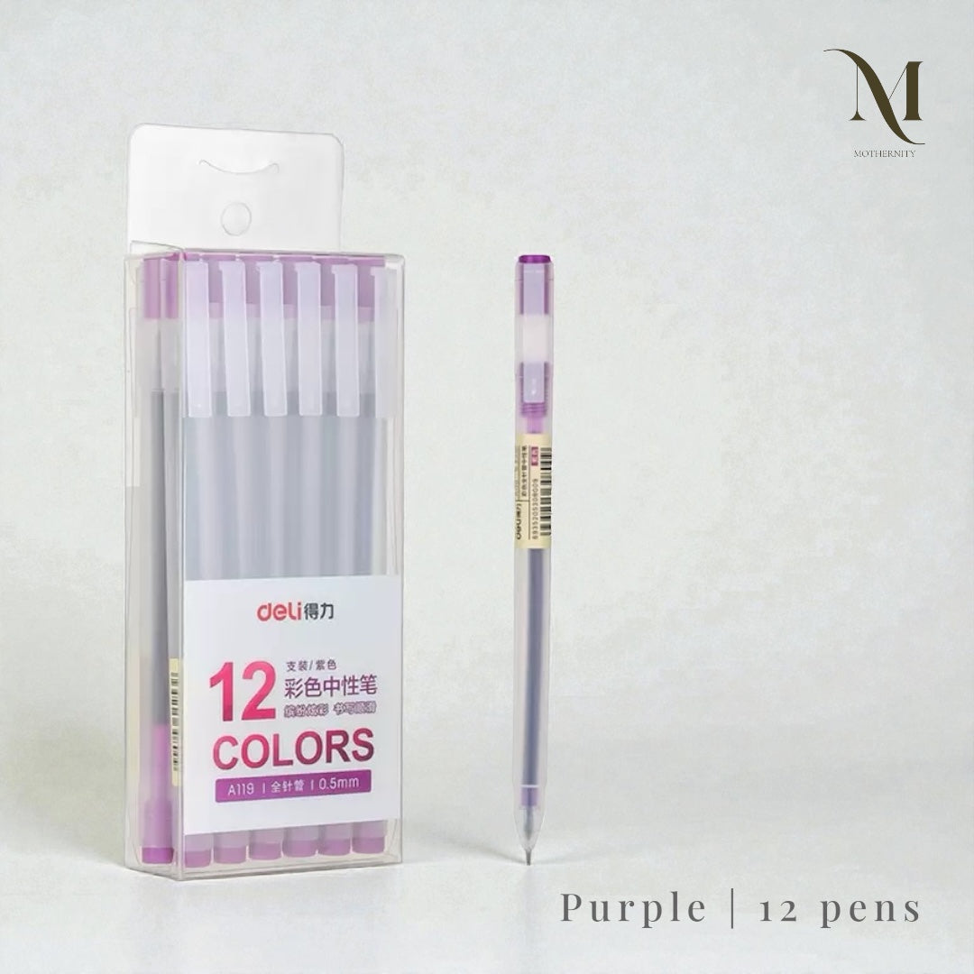 Deli 8-Colour Fine Tip Gel Pen Set