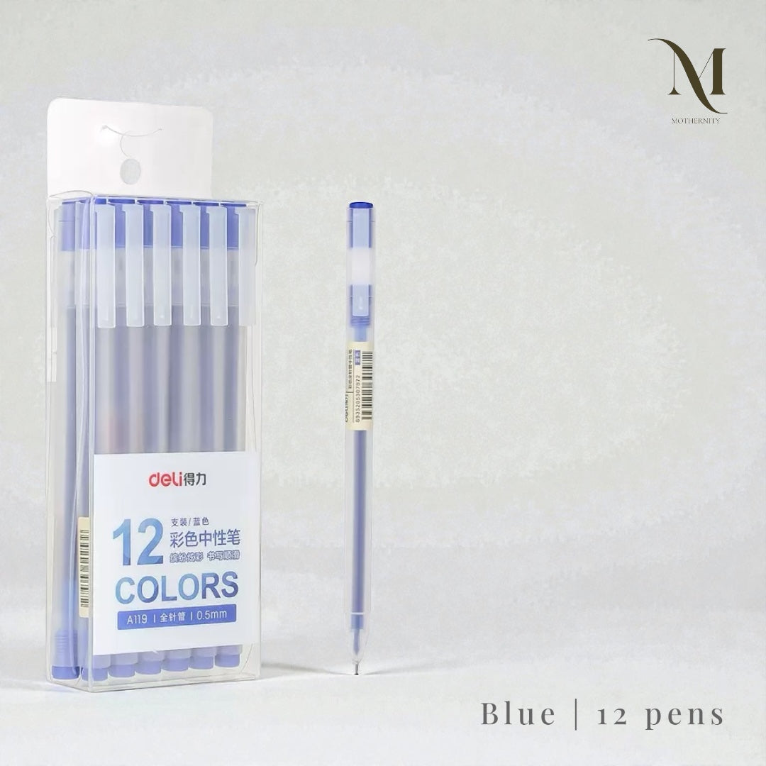 Deli 8-Colour Fine Tip Gel Pen Set