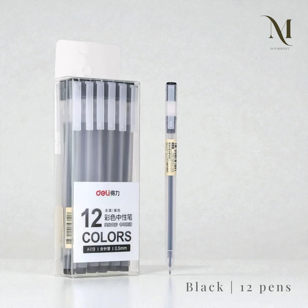 Deli 8-Colour Fine Tip Gel Pen Set