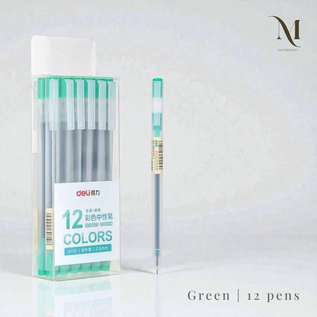 Deli 8-Colour Fine Tip Gel Pen Set