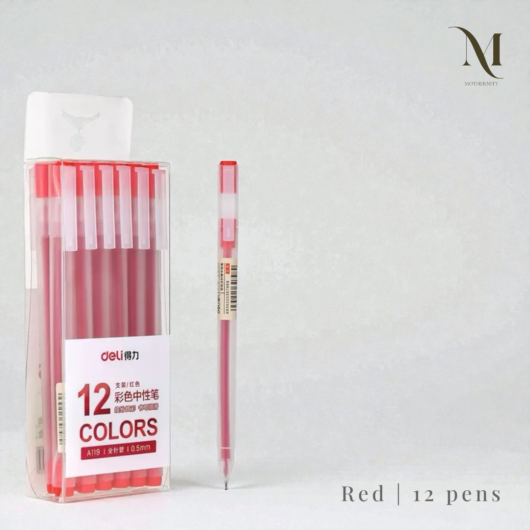 Deli 8-Colour Fine Tip Gel Pen Set