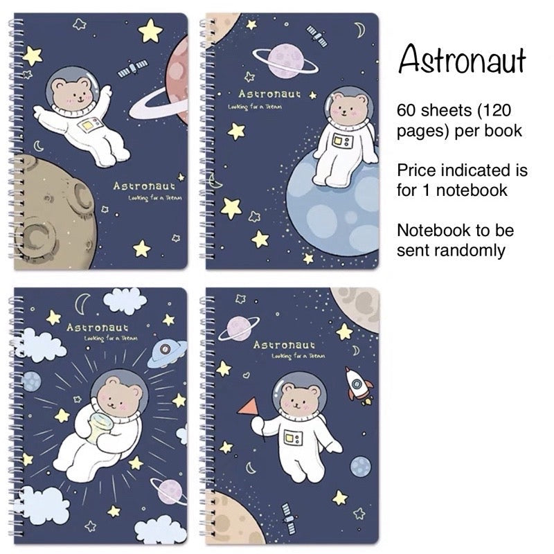 A5 Spiral Notebook 60 Sheets | 120 Pages | Soft-Style Illustrated Cover | Lined Journal School Gift