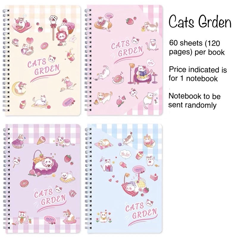 A5 Spiral Notebook 60 Sheets | 120 Pages | Soft-Style Illustrated Cover | Lined Journal School Gift