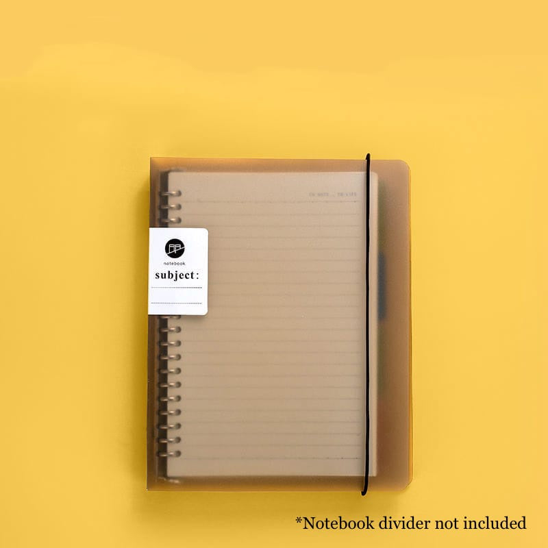 A5 Leaflet Notebook Refillable | Translucent Cover 20-Ring Binder | 50 Sheets + Free Ruler