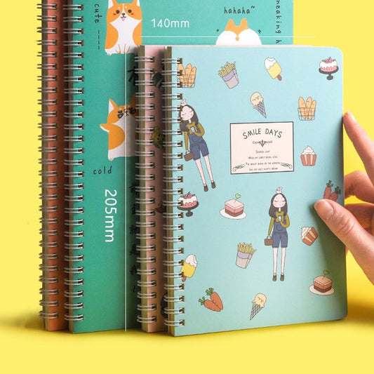 A5 Spiral Notebook 60 Sheets | 120 Pages | Soft-Style Illustrated Cover | Lined Journal School Gift