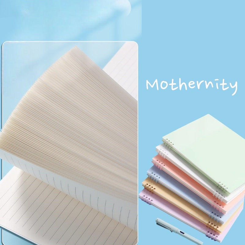 A5 Spiral Notebook 80 Sheets | Minimalist Firm PP Cover | Ruled Lined Paper | Dual Coil Stationery