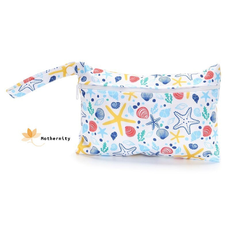 Waterproof Wet Bag XS 15x22.5cm | Reusable Travel Pouch | Diaper / Mask / Pad Holder with Strap