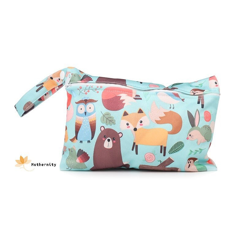 Waterproof Wet Bag XS 15x22.5cm | Reusable Travel Pouch | Diaper / Mask / Pad Holder with Strap