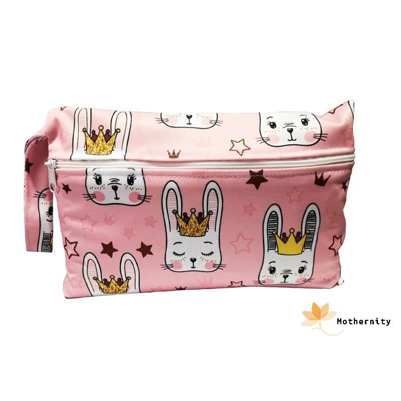 Waterproof Wet Bag XS 15x22.5cm | Reusable Travel Pouch | Diaper / Mask / Pad Holder with Strap