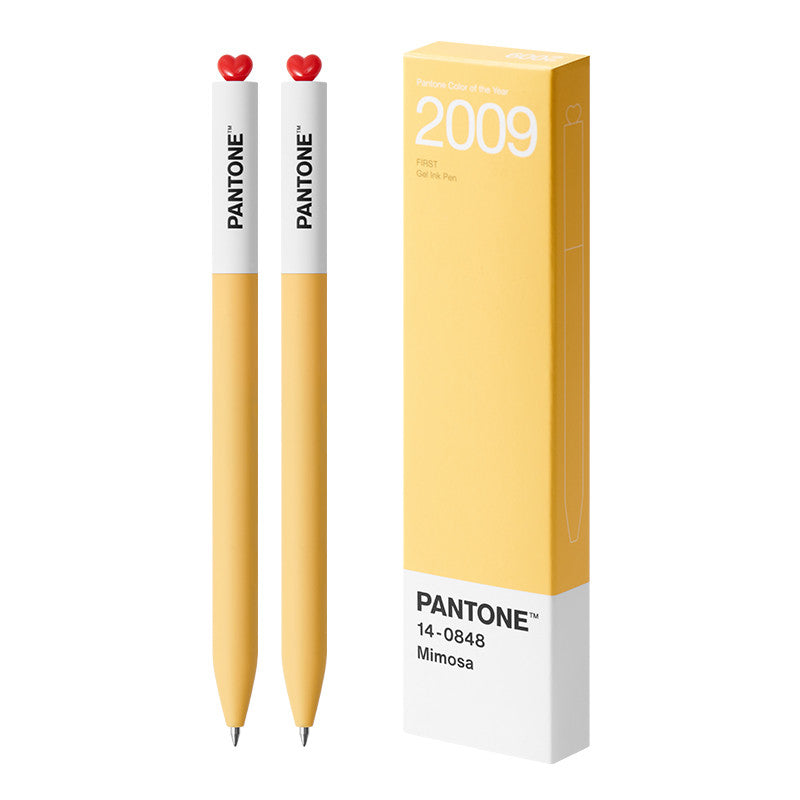 KACO x Pantone Gel Pens 2000–2025 | Twist Heart Top | 0.5mm Smooth Black Ink